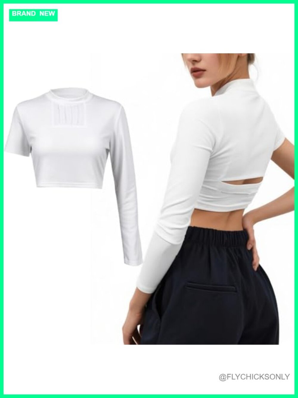 DAZCOS Women's Asymmetric Sleeve Cutout Back Crop Tank Top Fitted Party Tee